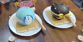 Pineapple Doraemon Pinata Cake