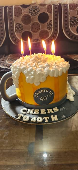 Fondant Theme Beer Mug Cake