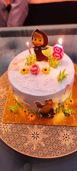 Fun Masha N Bear Theme Cake