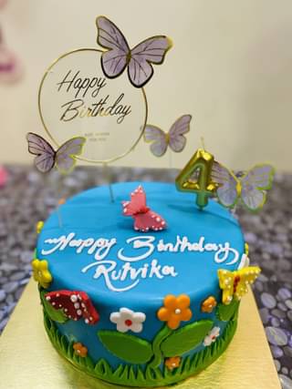 Butterfly Floral Cake