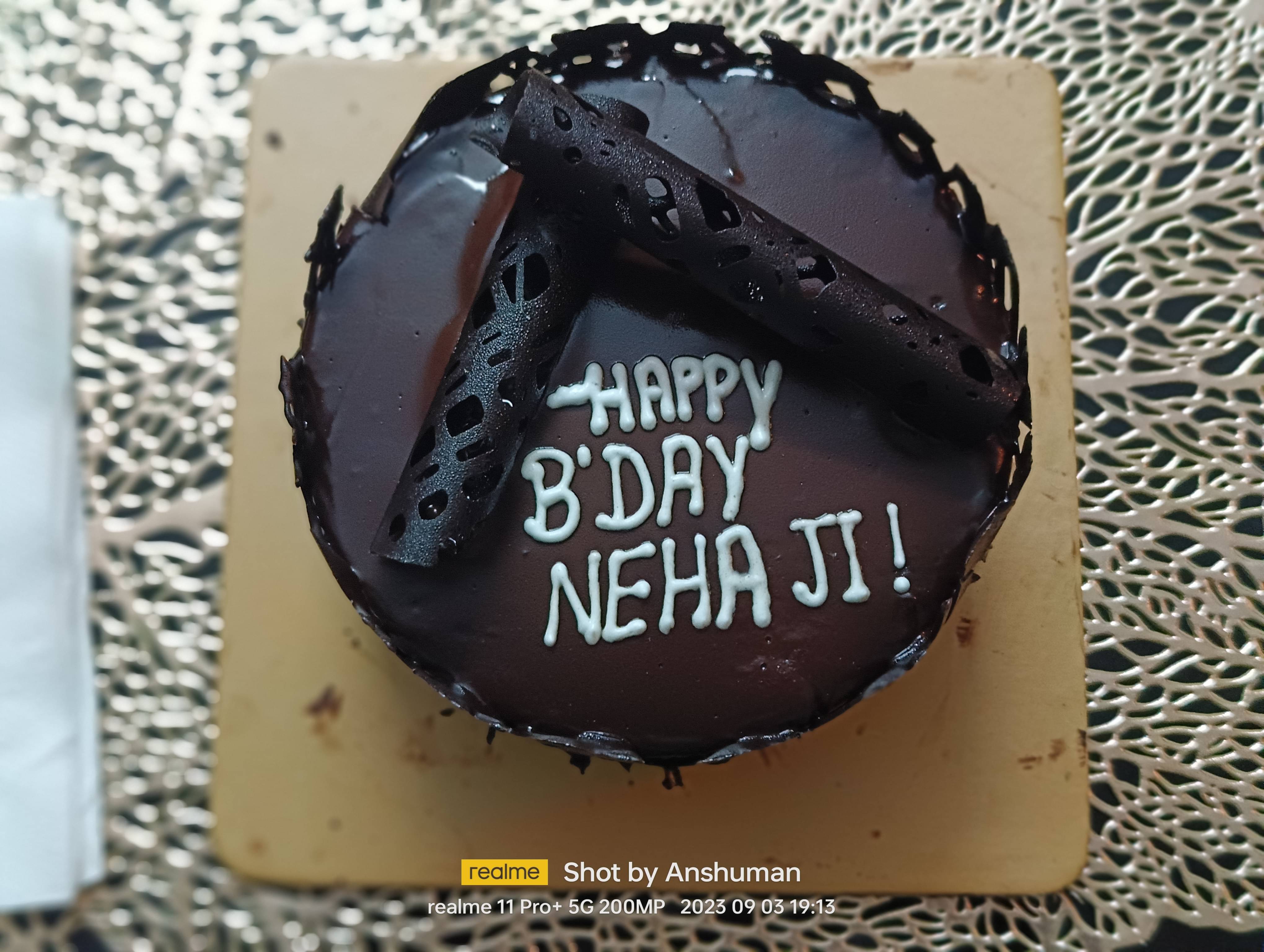 The name [neha] is generated on Hearts Chocolate Birthday Cake For Lover  With Name image. Do… | Birthday cake for husband, Cake for husband,  Birthday cake chocolate