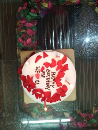 Heart Decoration Vanilla Cake
