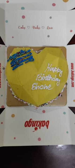 Heart Shaped Pineapple Pinata Cake