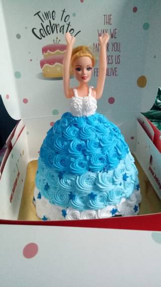 Barbie Doll Cream Cake