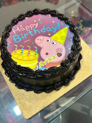 Edible Peppa Pig Chocolate Poster Cake