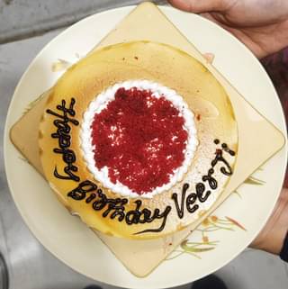 Red Velvet Coffee Glaze Cream Cake
