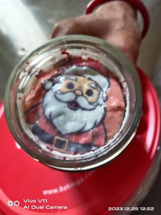 Red Velvet Photo Jar Cakes For Christmas