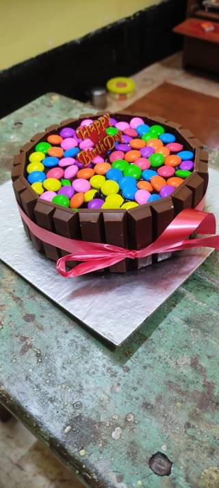 Gems & KitKat Chocolate Truffle Cake