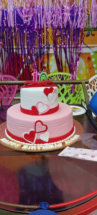 Anniversary Fondant Party Cake