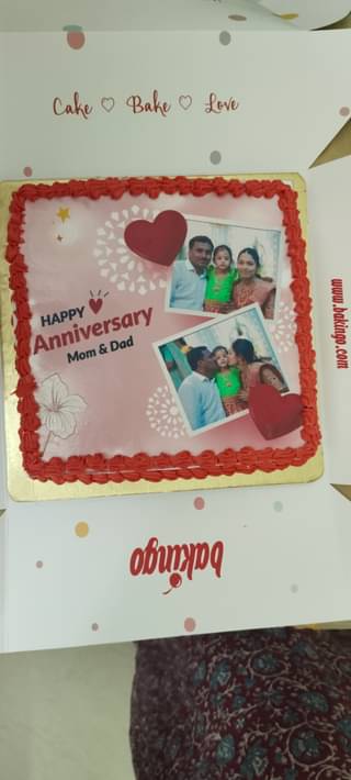 Loved Moments Anniversary Cake