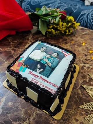 Congratulations Photo Cake 8 Square Shape