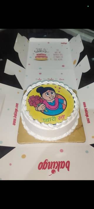 Vibrant Poster Cake for Pyaari Maa