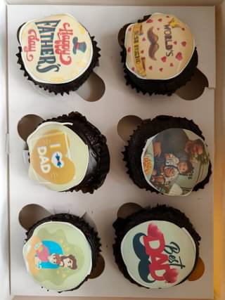 Set of Six Dads Day Cupcakes