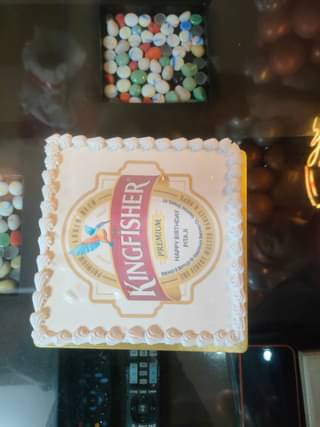 Trendy Kingfisher Photo Cake