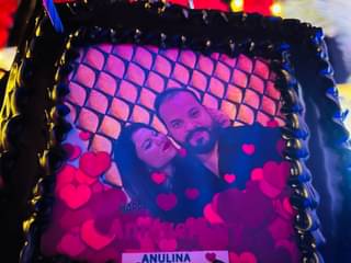 Anniversary Photo Cake Square Shape