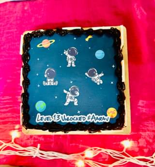 Happy Birthday Space Theme Cake