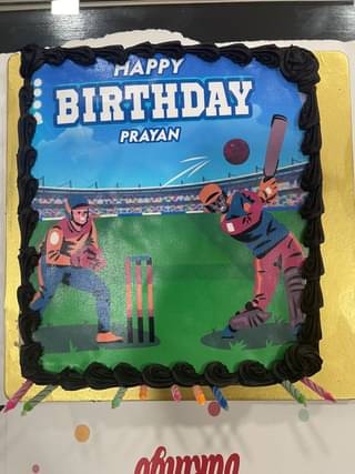 Pitch Perfect Cricket Photo Cake