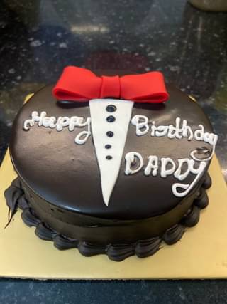 Mens Day Bow Choco Truffle Cake