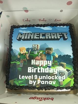 Epic Minecraft Birthday Cake