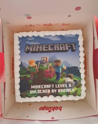 Epic Minecraft Birthday Cake