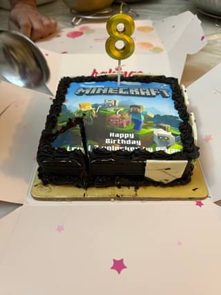 Epic Minecraft Birthday Cake