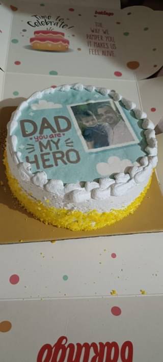 Heroic Fathers Photo Cake