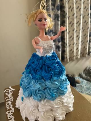 Barbie Doll Cream Cake