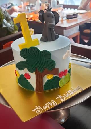 Elephant On Clouds Cake