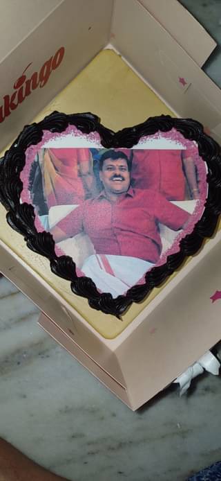 Heart Shaped Photo Cake