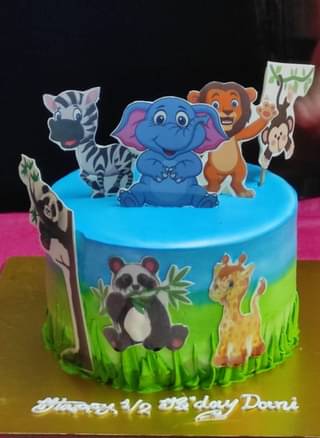 Jungle Paradise Theme Cake