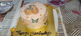 Rose N Butterfly Designer Cream Cake