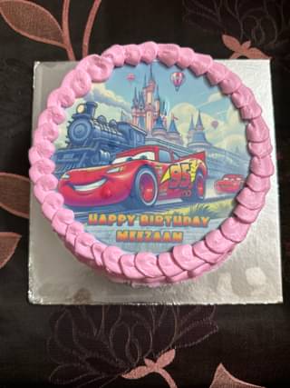 McQueen Car Birthday Photo Cake