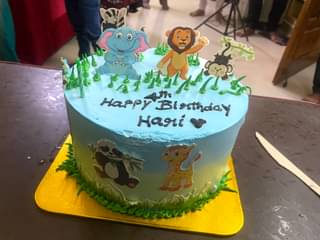 Jungle Paradise Theme Cake