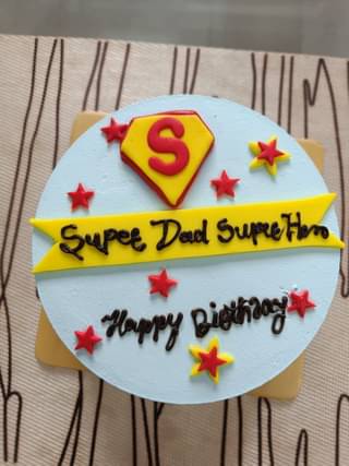 Super Man Vanilla Cake for Dad