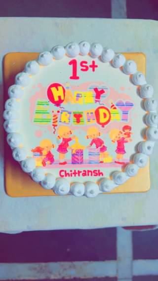 Cutesy One Year Bday Cake