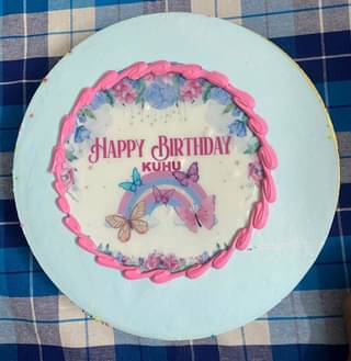 Charming Butterfly Photo Cake