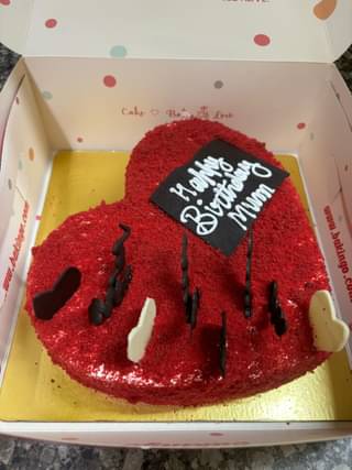 Red Velvet Heart Shape Cake