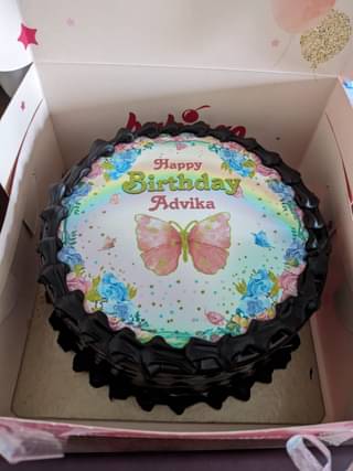 Fluttery Butterfly Photo Cake