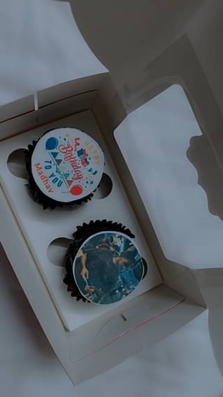 Personalised Photo Cup Cake Set of 2 Pieces