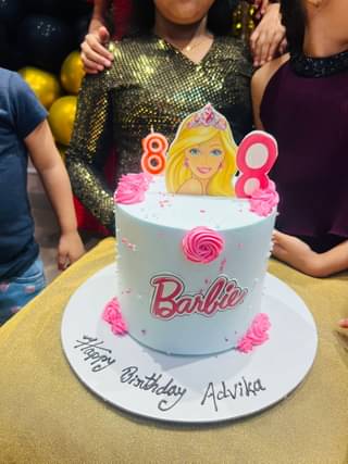 Crystals Barbie Cream Cake