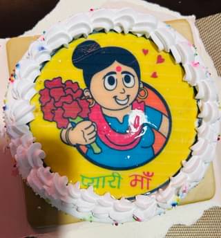 Vibrant Poster Cake for Pyaari Maa