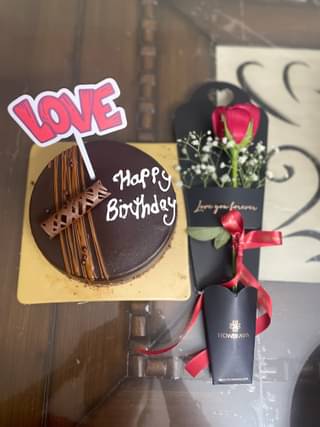 Chocolate Truffle Cake With Love Topper