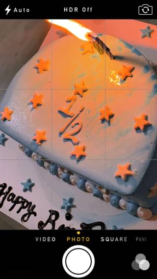 Blue & White Star Vanilla Half Cake