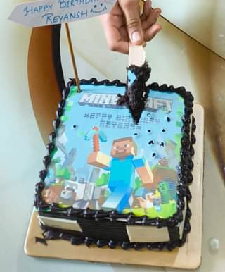 Minecraft Birthday Cake