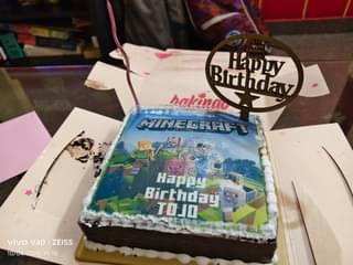 Epic Minecraft Birthday Cake