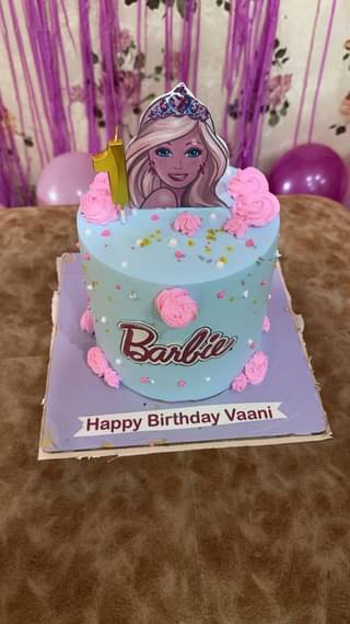 Crystals Barbie Cream Cake