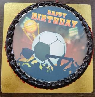 Delicious Football Photo Cake