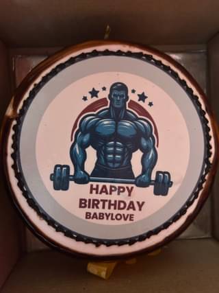 Gym Buff Birthday Cake