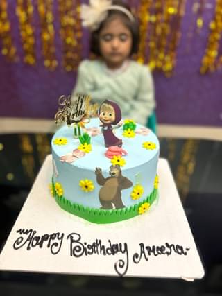 Fun Masha N Bear Theme Cake