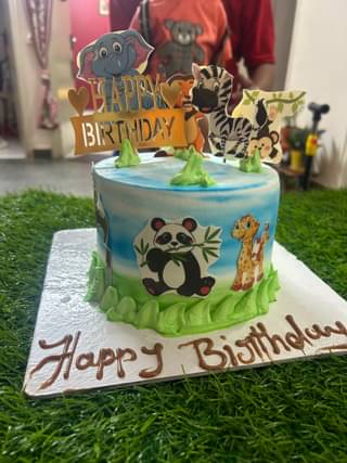 Jungle Paradise Theme Cake